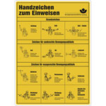 Aushang - Berufsgenossenschaft Handzeichen zum Einweisen