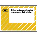 Aushang - Arbeitssicherheit Sicherheitsbeauftragter in unserem...
