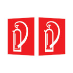 Brandschutzschild - Winkel Feuerlöscher