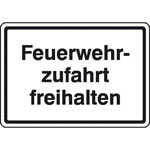 Hinweisschild für Feuerwehrzufahrten Feuerwehrzufahrt freihalten