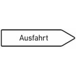 Verkehrsschild Wegweiser Ausfahrt rechtsweisend