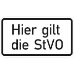 Zusatzzeichen nach StVO mit Sondertext - Nr. 2035