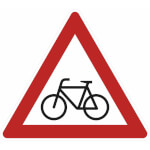 Verkehrsschild nach StVO - Nr. 138-10 Radfahrer (Aufstellung rechts)