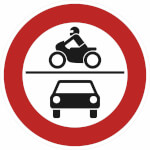 Verkehrsschild nach StVO - Nr. 260 Verbot für Krafträder, auch mit Beiwagen, Kleinkrafträder...