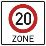 Verkehrsschild nach StVO - Nr. 274.1-51 Beginn der Zone mit zulässiger Höchstgeschwindigkeit