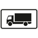 Verkehrsschild Zusatzzeichen nur Kraftfahrzeuge