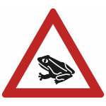 Verkehrsschild Amphibienwanderung Aufstellung rechts VZ: 101-14
