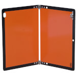 SafetyMarking neutrale Gefahrguttafel gemäß ADR/GGVS klappbar, mit sicherm Drehverschluss zur Montage