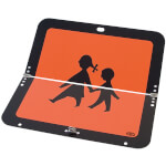 Schulbusschild, klappbar Aluminium 2mm, kaschiert mit Reflexfolie