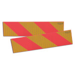 Heckmarkierung inkl. Schraffur Halbmarkierung mit Kunststofffassung, seitlich abgekantet, bauartgeprüft