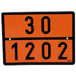 SafetyMarking Gefahrguttafel ADR/GGVS Gefahrennummer: 30/UN 1202: Dieselkraftstoff, Gas- oder Heizungsöl