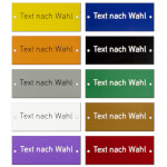 Individuell gefertigtes Thermograv-Schild mit Bohrungen zum Aufnieten und Text nach Wahl