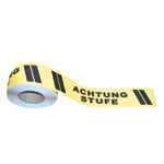Antirutschbeläge - Warnmarkierungen m2 - Antirutsch-Bodenmarkierung - Rolle, mit Text: Achtung Stufe