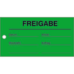 Qualitätskennzeichnung Etiketten Text: Freigabe