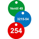 Schilder - Ventilkennzeichnung - verschiedene Farben