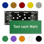 Kennflex PBT-Kunststoff Schilderträger mit Endkappen Set mit individuell gefertigtem Thermograv-Schild zum Einstecken