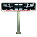 Reservierungspfosten zum Aufdübeln mit Kunststoff-Schilderträger