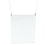 SafetyMarking Hygieneschutzwand (Virenschutz) zur Deckenabhängung inkl. Befestigungssystem und Perlonseilen (198 cm Länge)