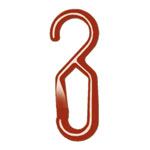 Ketten Zubehör Einhängehaken aus Nylon, Farbe: rot,