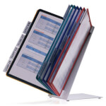 Durable Tischständer VARIO table 10 mit 10 eingefassten Sichttafeln DIN A4, leichtes Herausnehmen und Einfügen