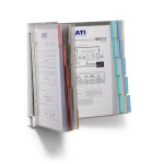 Durable Wandhalter Function Wall 20 mit 20 eingefassten Sichttafeln DIN A4, leichtes Herausnehmen und Einfügen