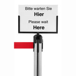 Absperrsysteme Zubehör Guide - Line, Schild A4 quer, aus Kunststoff, 