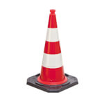 SafetyMarking Reflexkegel EU rot/weiß reflektierend nach TL-Leitkegel Klasse III, Typ RA1/A