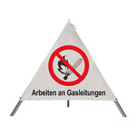 Faltsignal Warnpyramide zum Absichern von Unfallstellen, Kurzbaustellen etc.