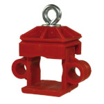 Klemmschelle K2 mit Ösen rot für Schaftrohr bruchsicher