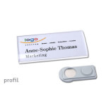 badgetec Namensschilder profil 40 Hohlprofil mit Magnetverschluss, Sichtfläche aus Acrylglas