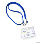 badgetec Namensschilder forum aus hochtransparenter Folie mit Textilband