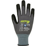 Asatex Hit099N Flex Plus Montagehandschuh grau genoppter Feinstrickhandschuh mit Mikroschaumbeschichtung