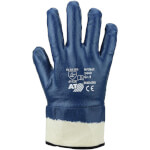 Asatex 3440 Montagehandschuh blau Baumwollhandschuh mit Vollbeschichtung aus Nitril