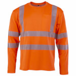 Asatex Prevent Premium Warnschutzshirt orange Langarmshirt mit fluoreszierenden Farben und UV-Schutz