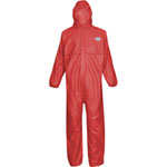 Asatex Schutzanzug Chemieschutzoverall CoverBase SMS-4 rot besonders atmungsaktiv, Schutztyp 5 + 6