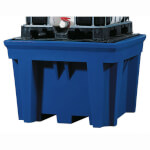 Auffangwannen ASECOS Station für 1 IBC, aus Polyethylen, hoher Korrosionsschutz,