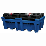 Auffangwannen ASECOS Station für 2 IBC, aus Polyethylen, hoher Korrosionsschutz,