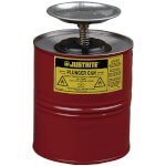 Justrite Sparanfeuchter 4,0 L Stahl mit Flammsperre und Pumpwerk
