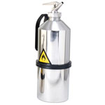 asecos Sicherheitskanne Edelstahl mit selbstschließendem Feindosierhahn und Überdruckventil