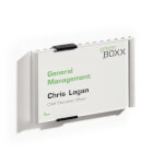 Durable Info Sign Türschild mit bruchsicherer Acrylglasabdeckung und zwei Verschlussclips