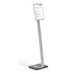Durable Info Sign Bodenaufsteller geeignet für Infotafel A4 und A3 mit schwerem Gussfuß