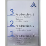 ATLANTIC Infotafel A4 Hochformat mit einem schlichten Rahmen in Alumium-Optik aus hochwertigem Kunststoff