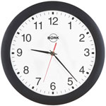 Wanduhr Black Frame, Kunststoffgehäuse schwarz,