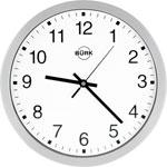 Bürk Wanduhr White Dial mit Mineraldeckglas und Zahlenzifferblatt