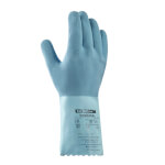 Texxor 2250 topline Chemikalienschutzhandschuh geraut hellblau aus Naturlatex mit angerauter Grifffläche