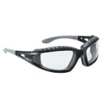 Bollé Schutzbrille Tracker, PLATINUM Schwarzer Nylonrahmen mit Schaumstoffrand