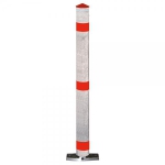 Absperrpfosten Funktionssperrpfosten Befestigung: Pfosten kippbar auf Bodenplatte, Profilzylinder,