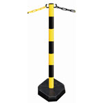 Absperrpfosten  mobiler Kunststoffpfosten, witterungsbeständig