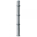 Design Edelstahl-Absperrpfosten Rundkopf herausnehmbar mit Bodenhülse