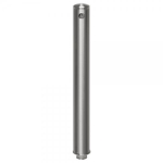 Edelstahlpoller Easy Twist, mit Rundkopf Bodenhülse mit Dreh-Klemmverschluss und Dreikantschloss